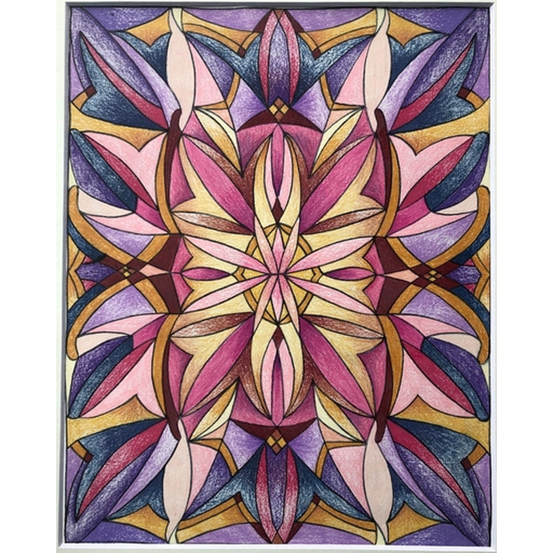Monarda, rug hooking pattern
