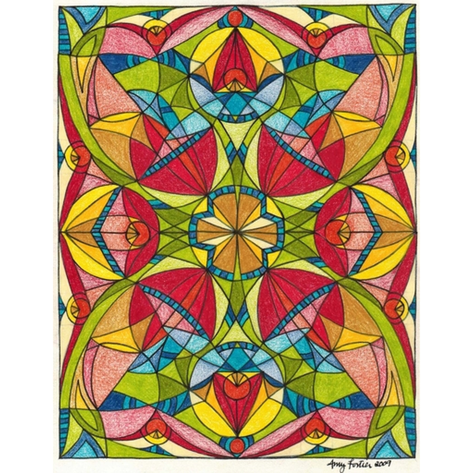 Tulips, rug hooking pattern