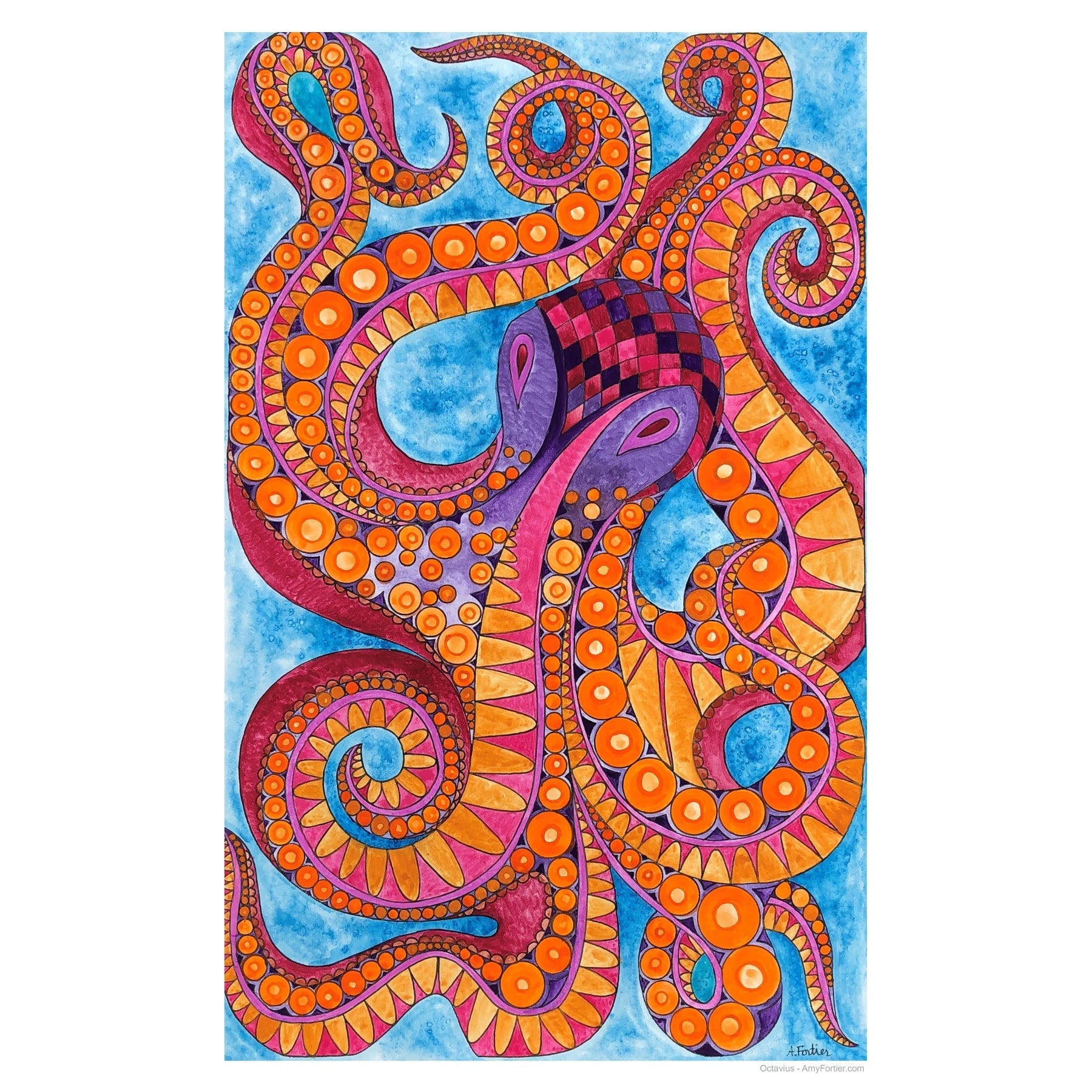 Octavius, rug hooking pattern