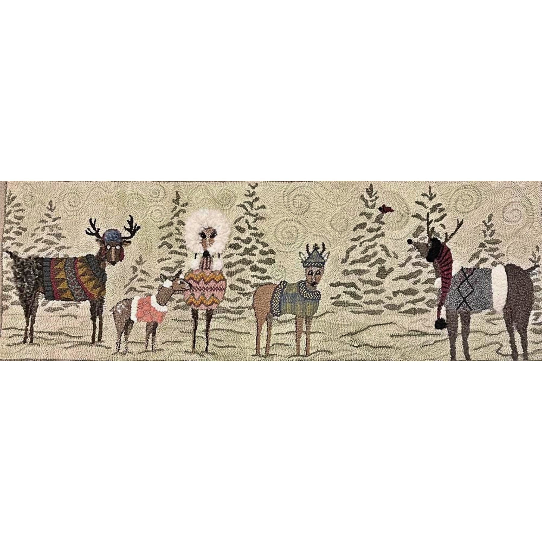 Deer Marj, rug hooking pattern
