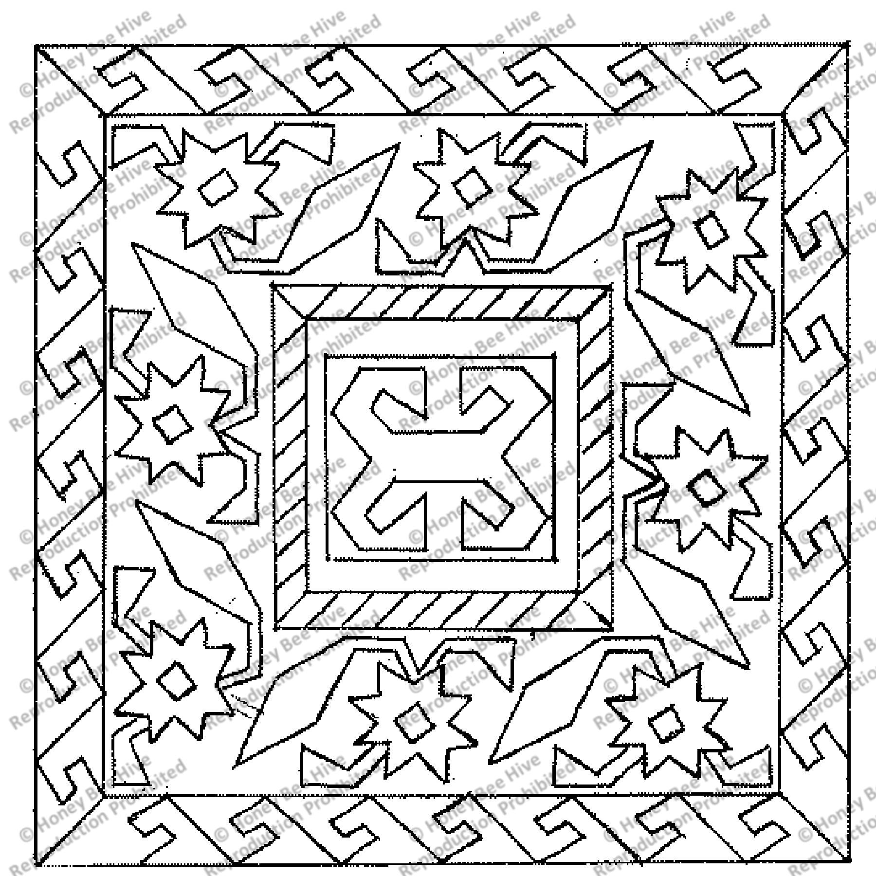 Jewel, rug hooking pattern