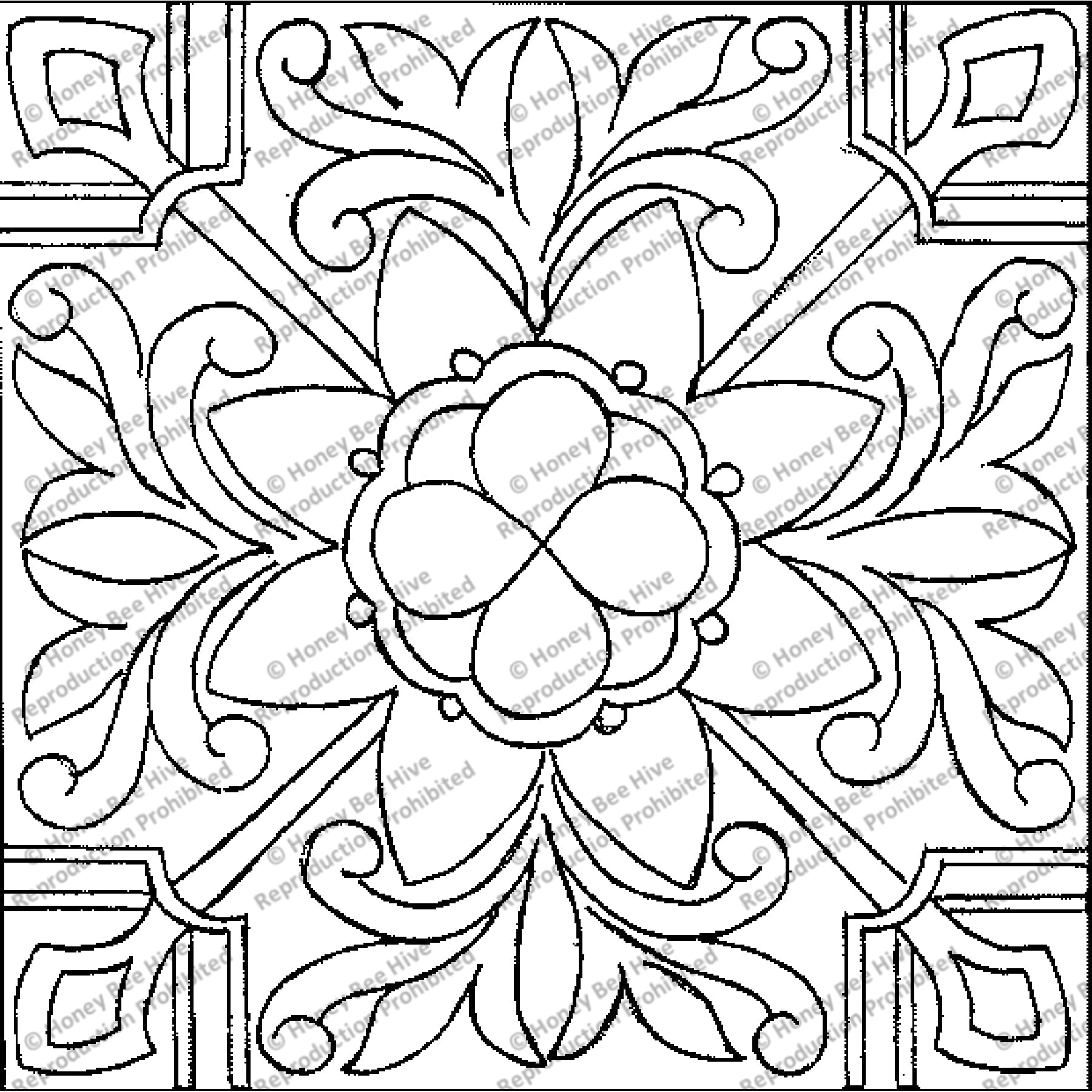 St. Augustine, rug hooking pattern