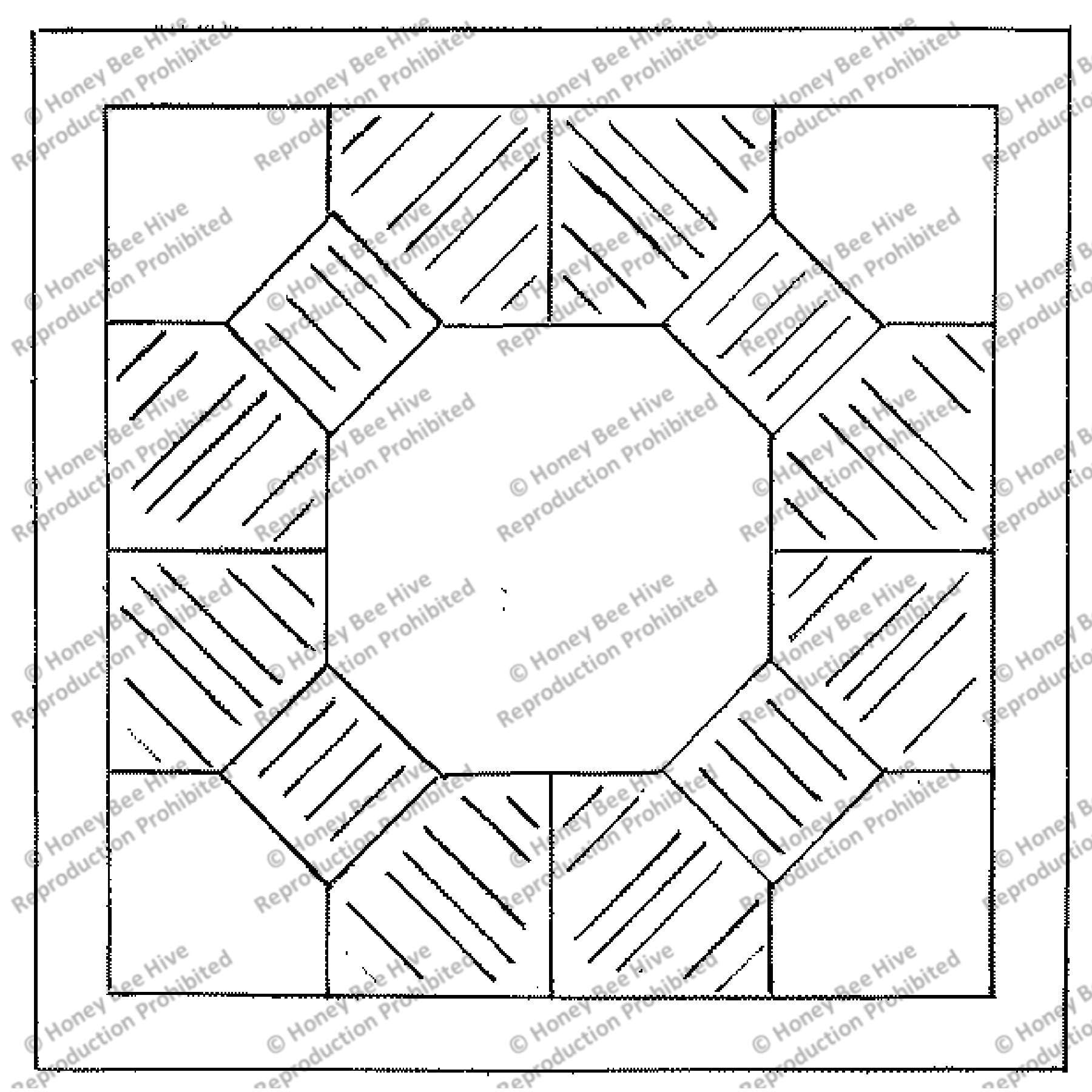 Bow Tie Quilt, rug hooking pattern