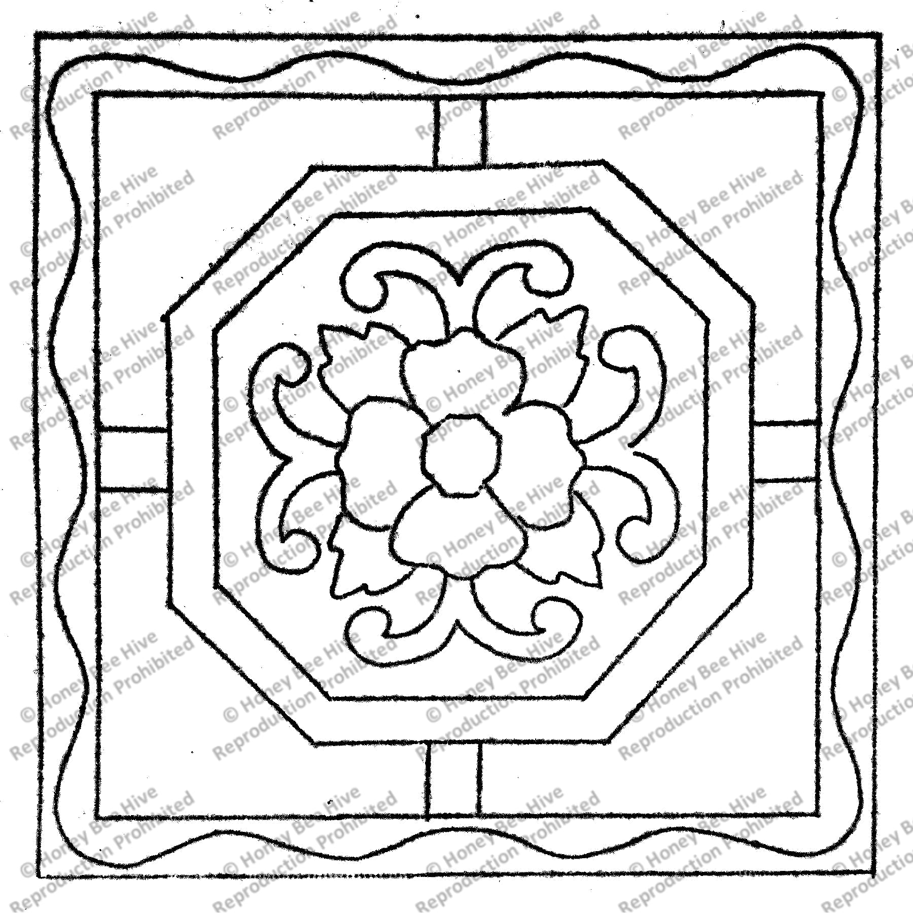 Persian Primitive, rug hooking pattern