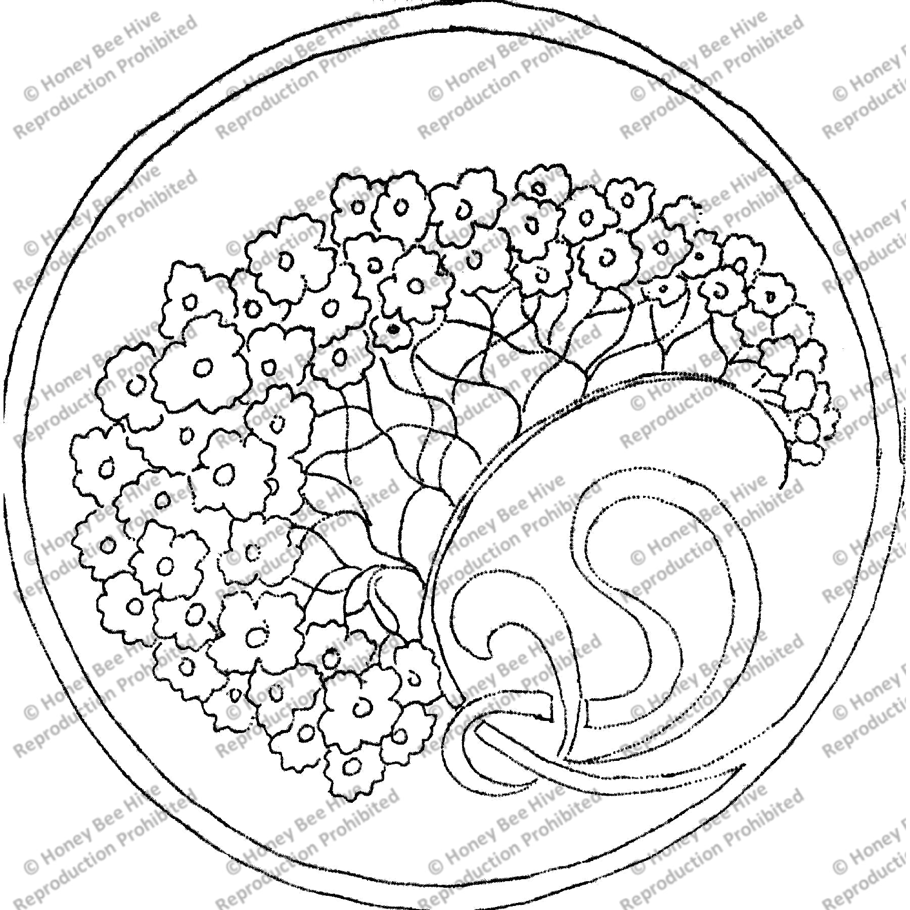 Vernuiel Flowers, rug hooking pattern