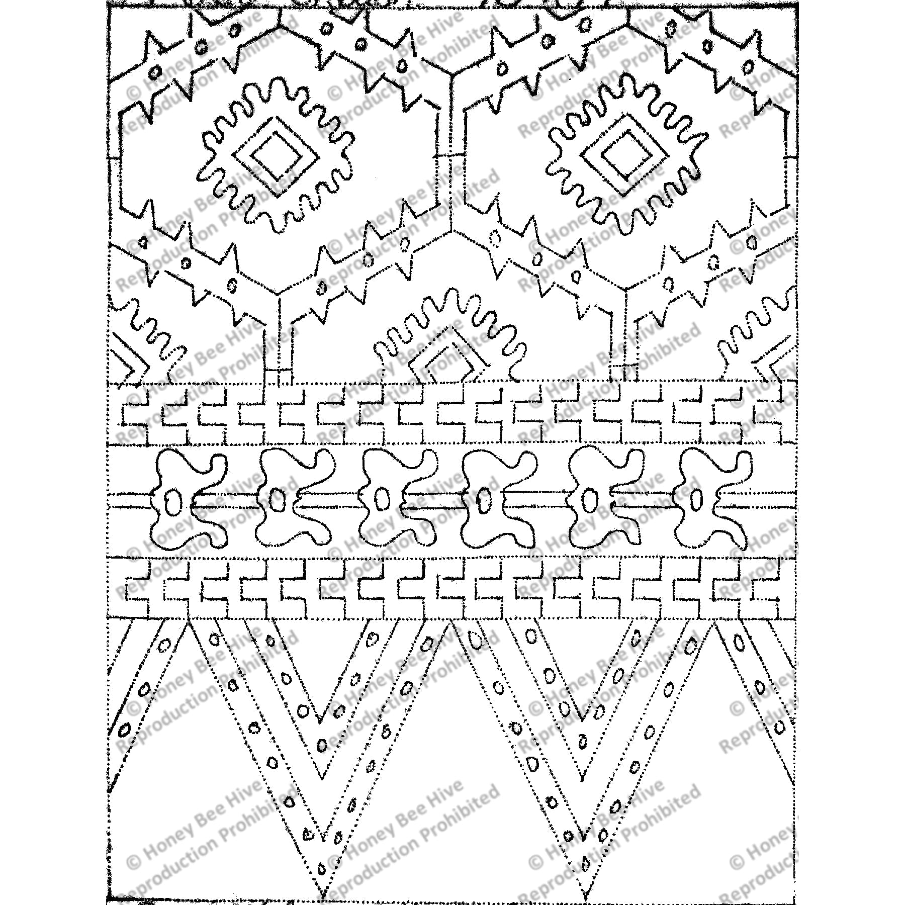 Okbash, rug hooking pattern