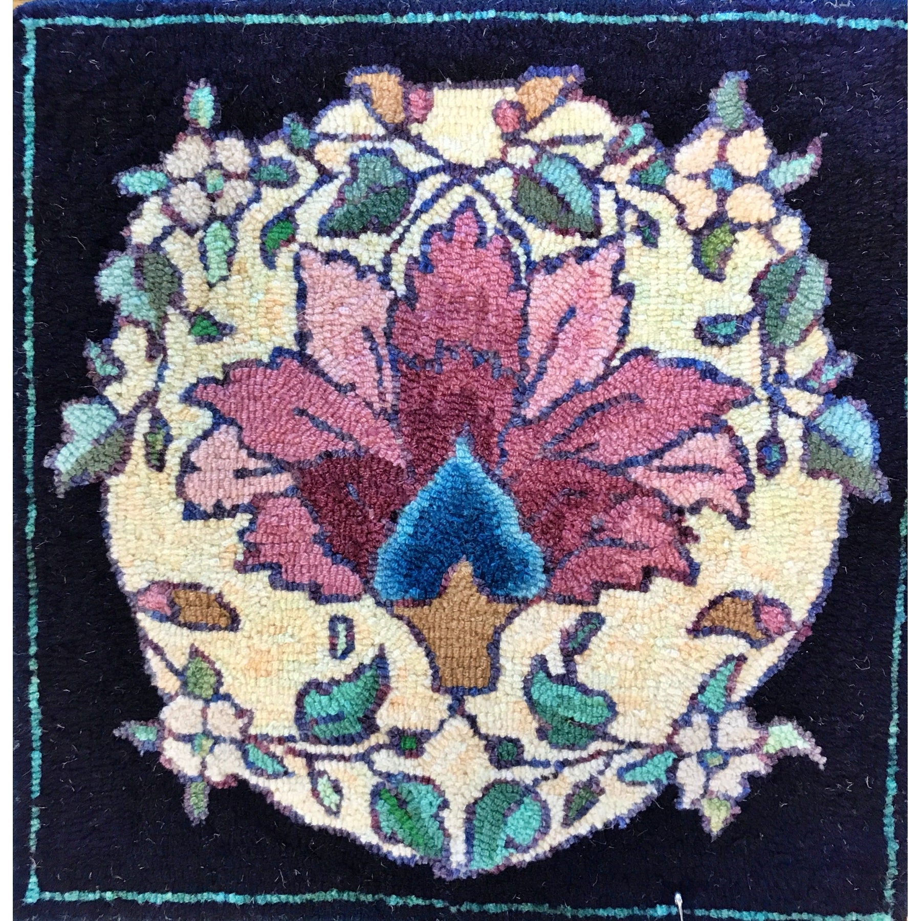 Collinot, rug hooked by Polly Clark