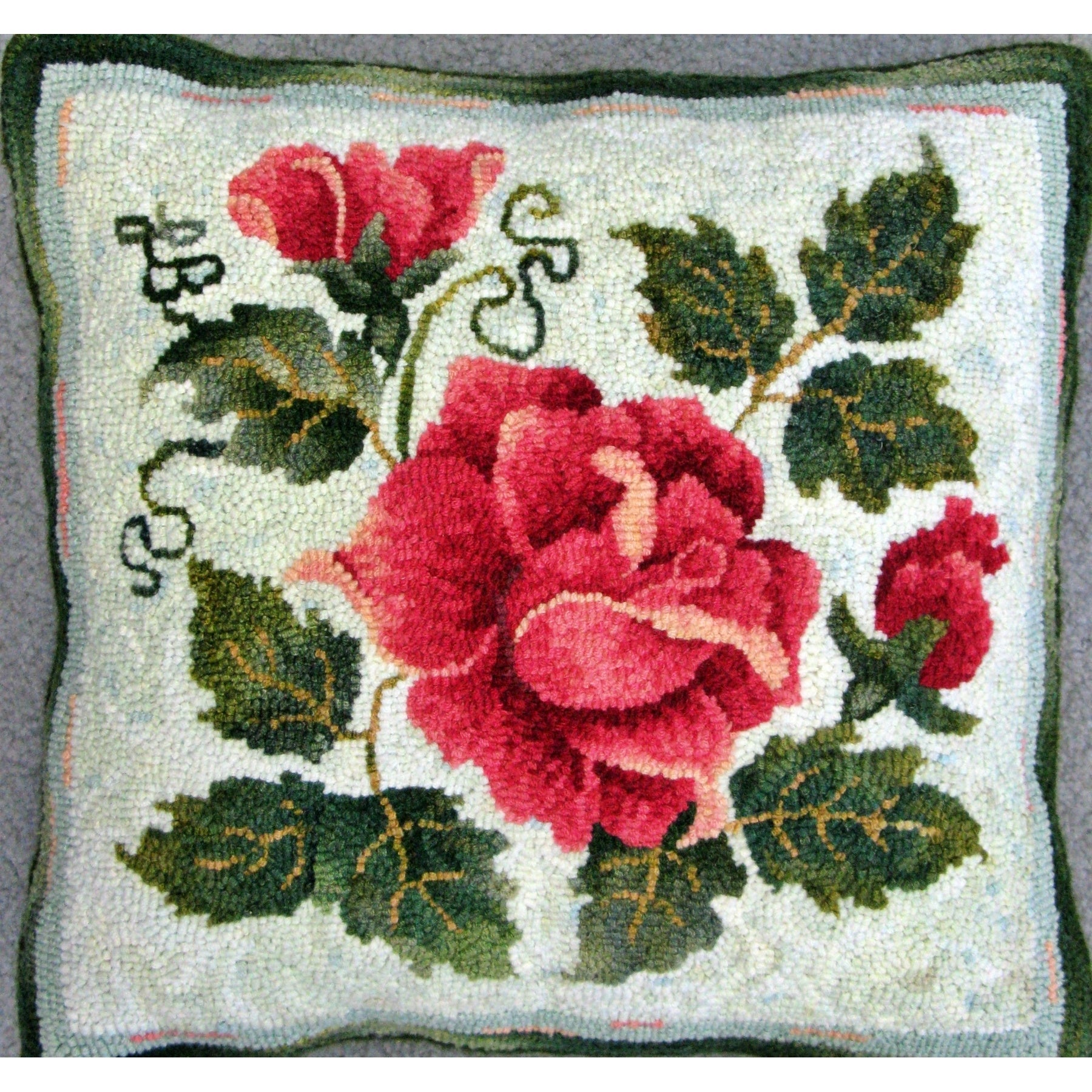 Marie, rug hooked by Linda Bell
