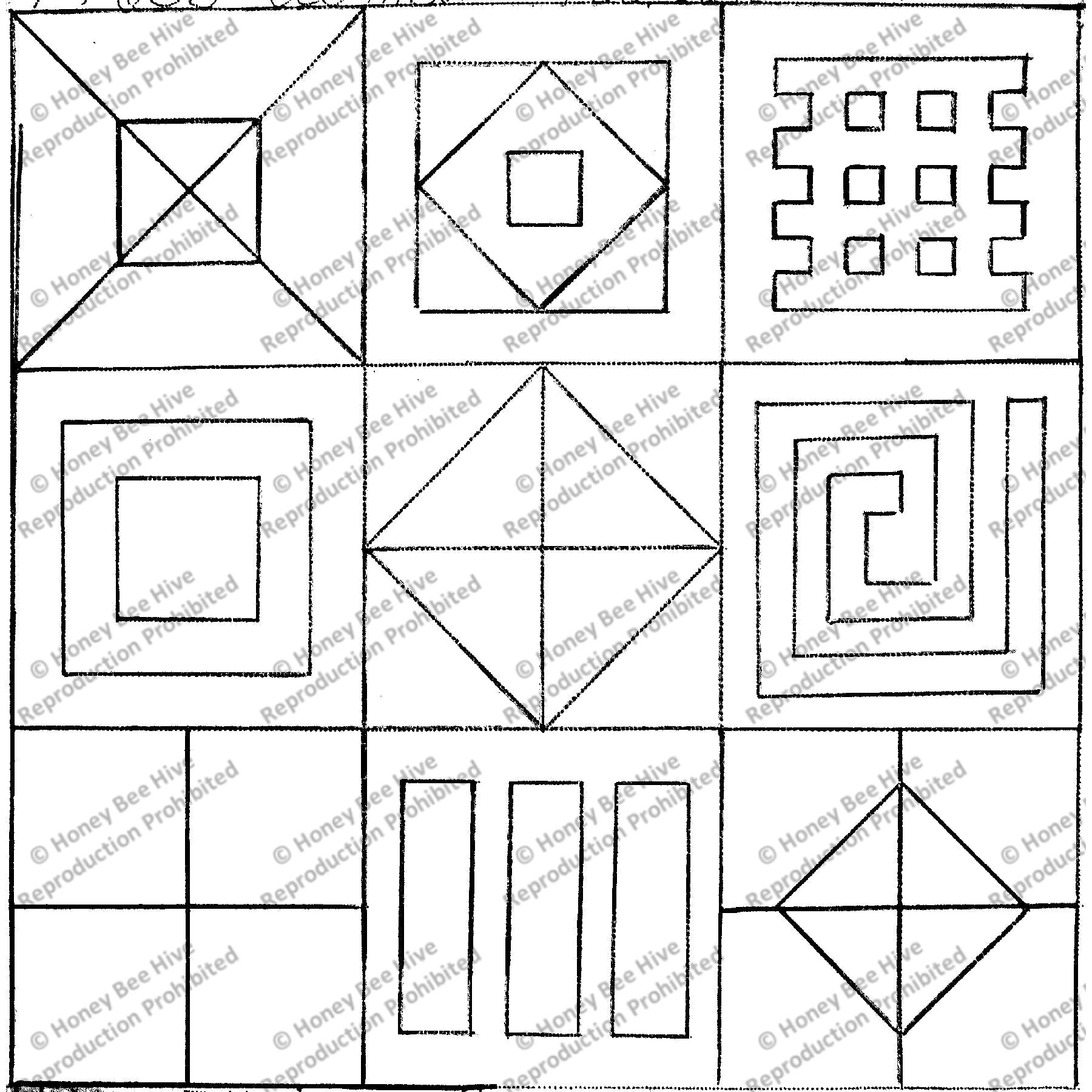 Geometric Potpouri, rug hooking pattern