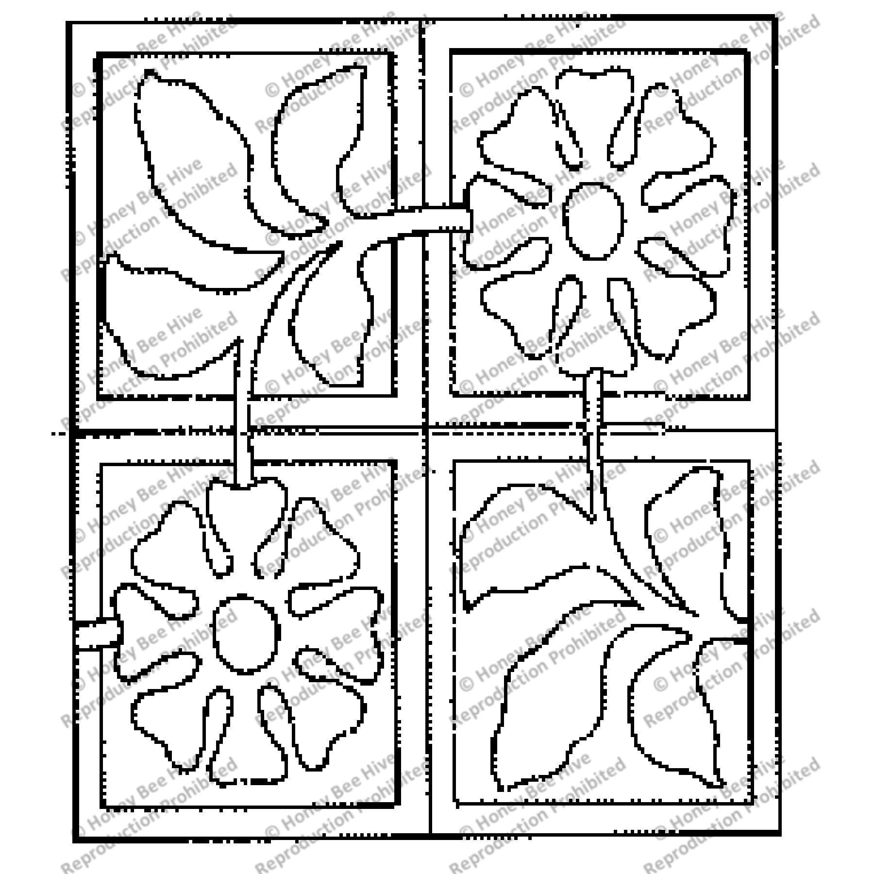 Summer Tile, rug hooking pattern