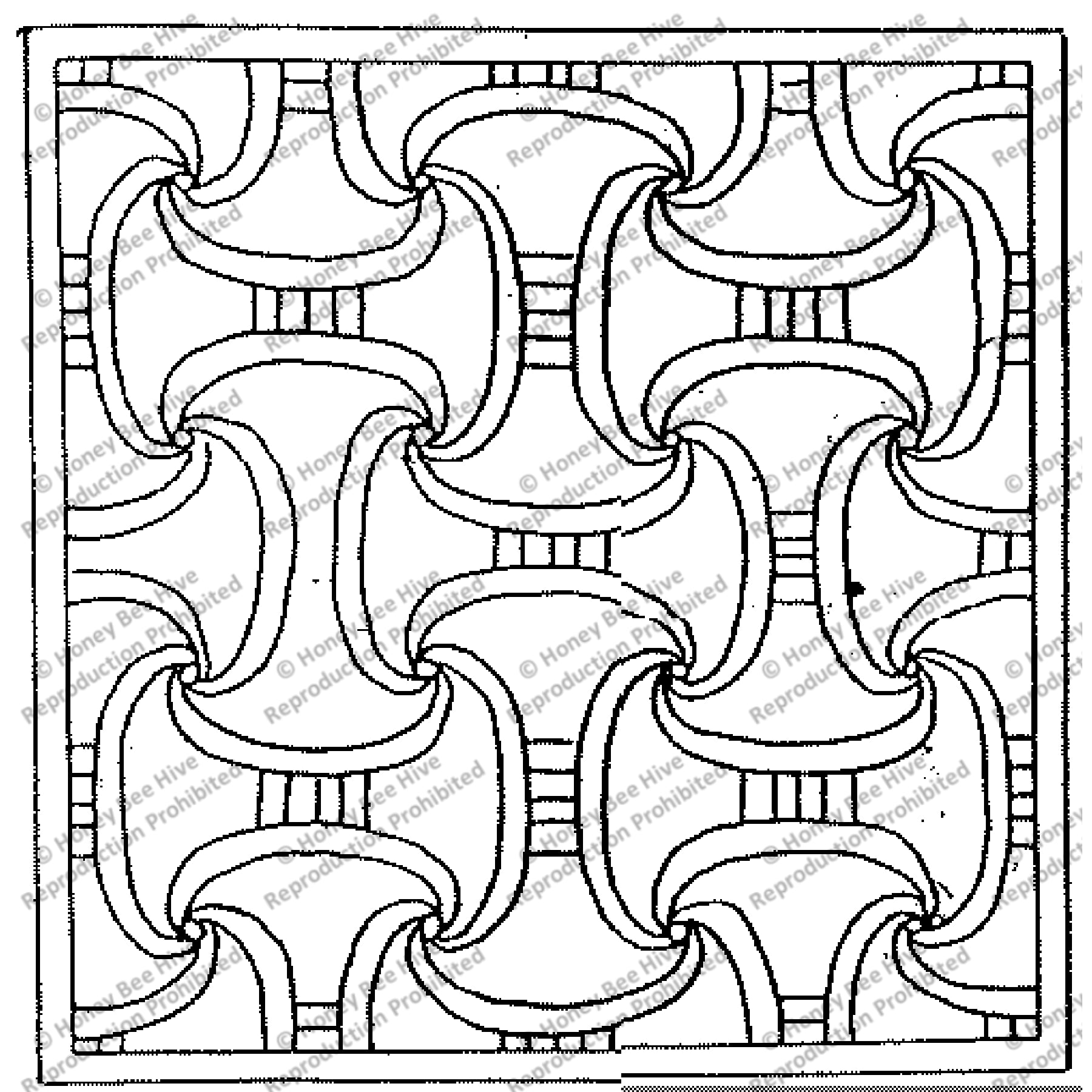 Symmetry, rug hooking pattern