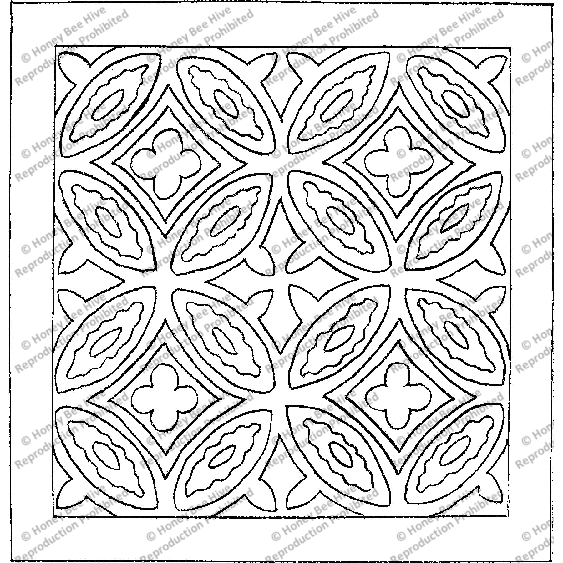 Echo, rug hooking pattern