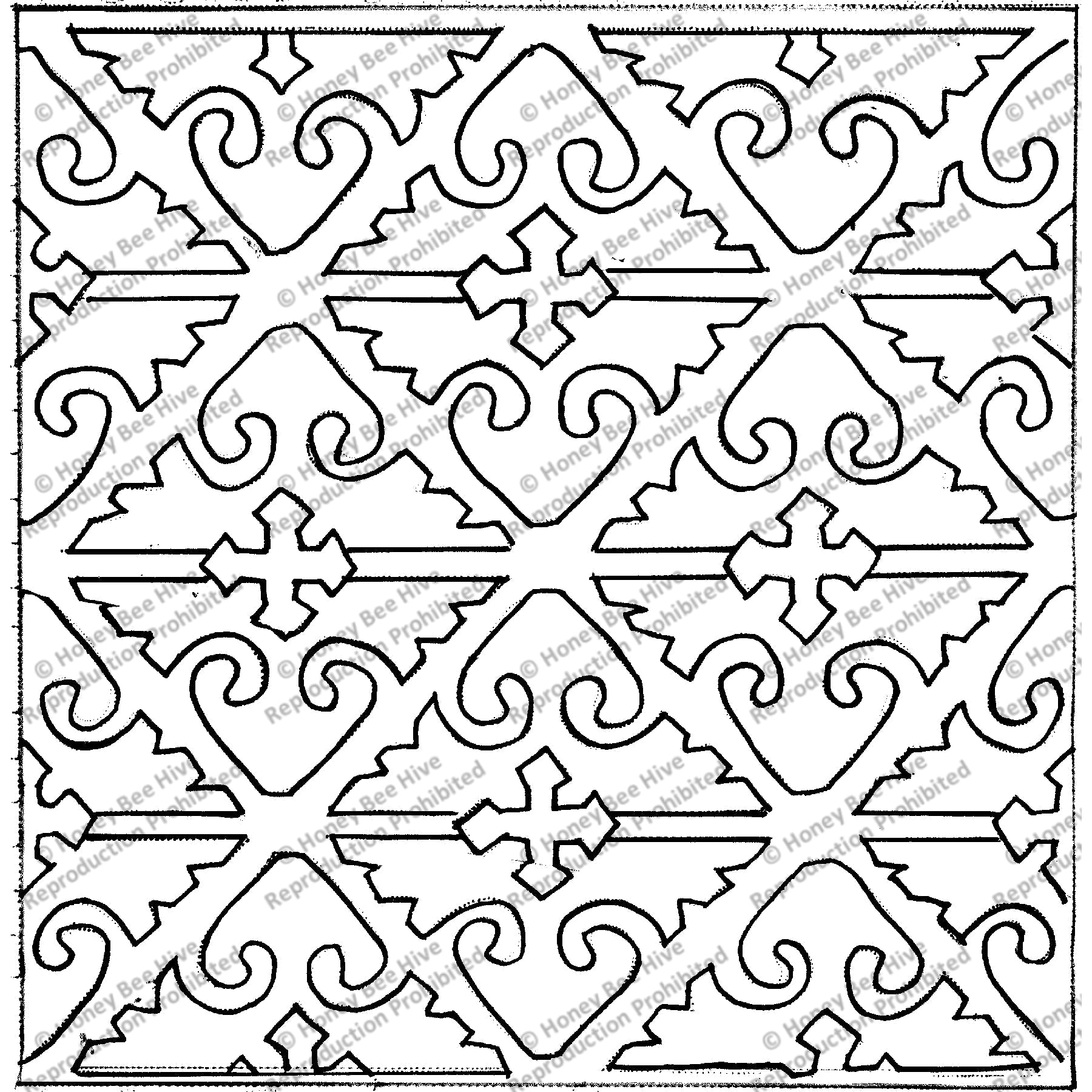 Cankiri, rug hooking pattern