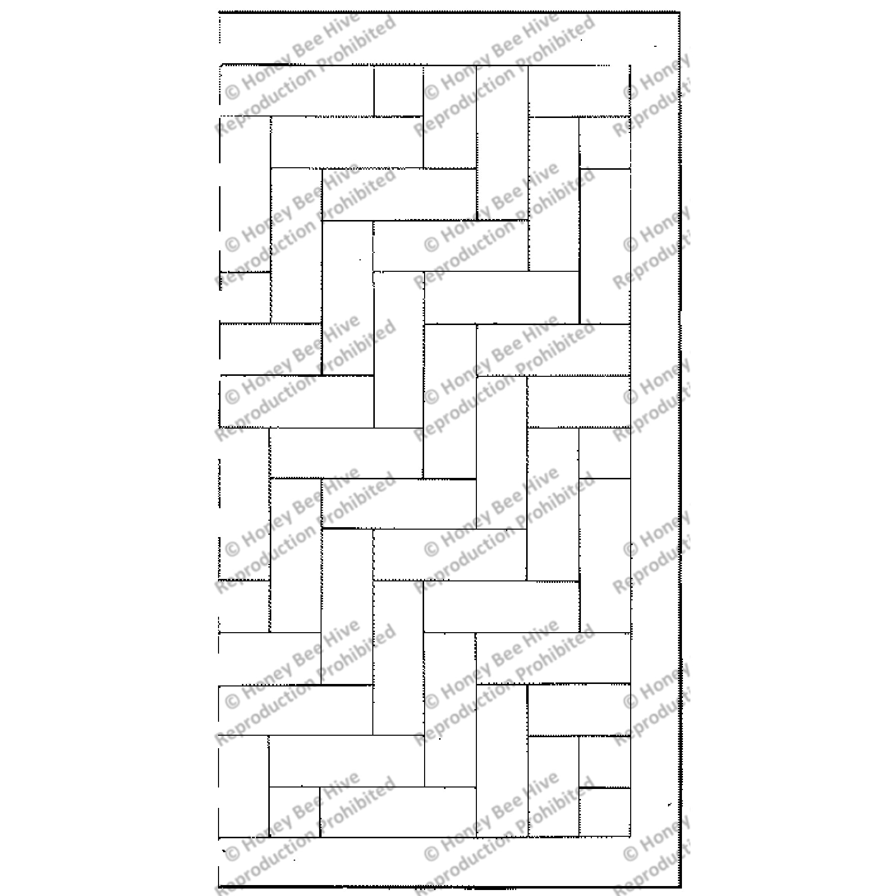 Basketweave Mat, rug hooking pattern
