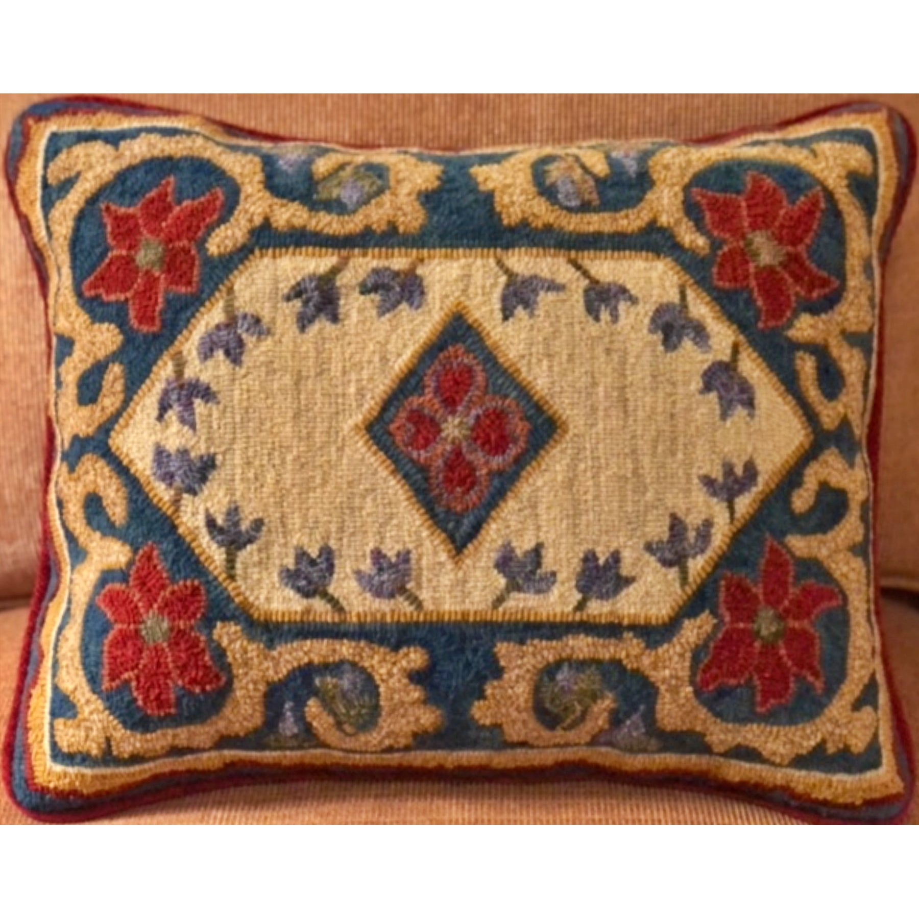 Persian Prayer, rug hooked by Teresa Wallace
