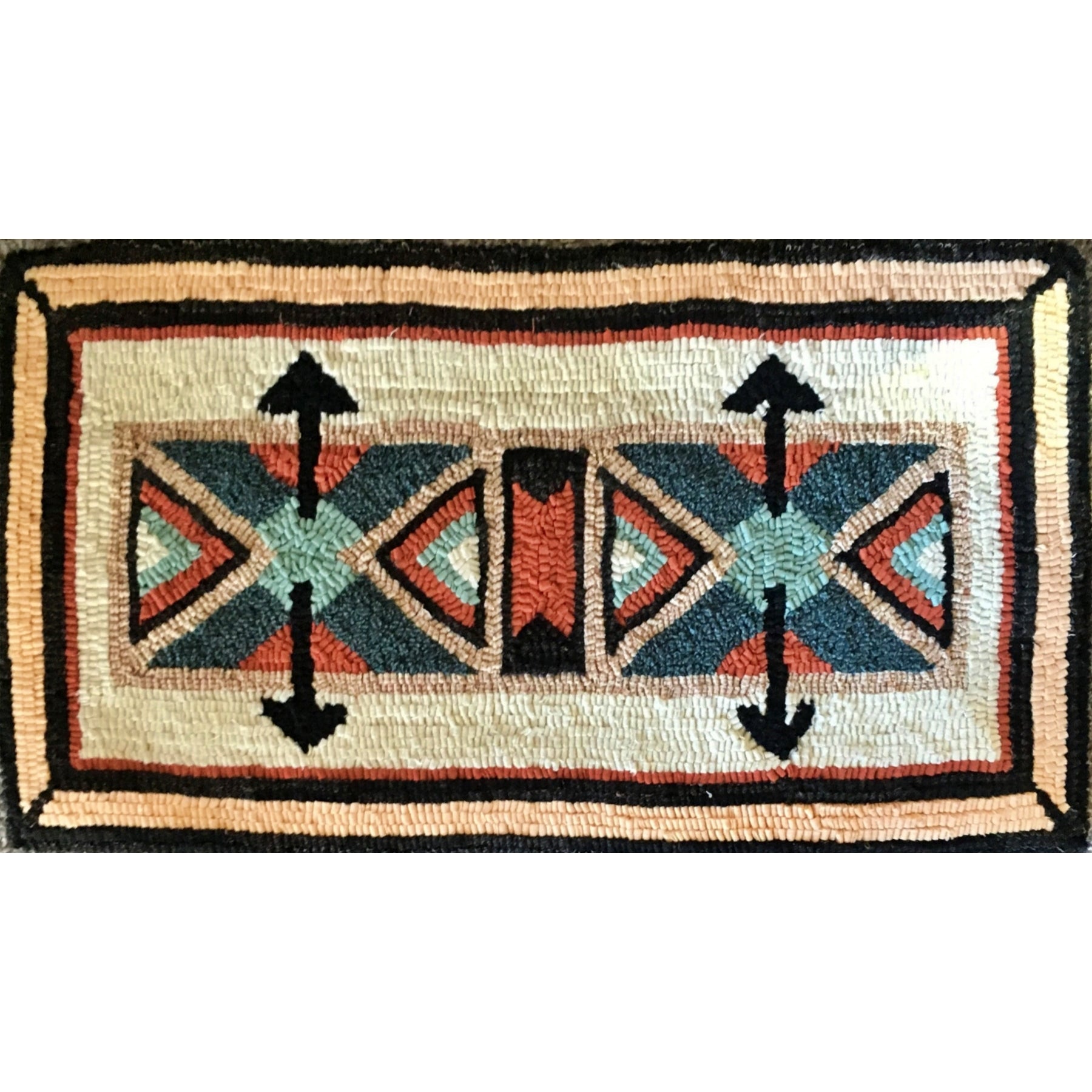 Teton, rug hooked by Kathie Paulk
