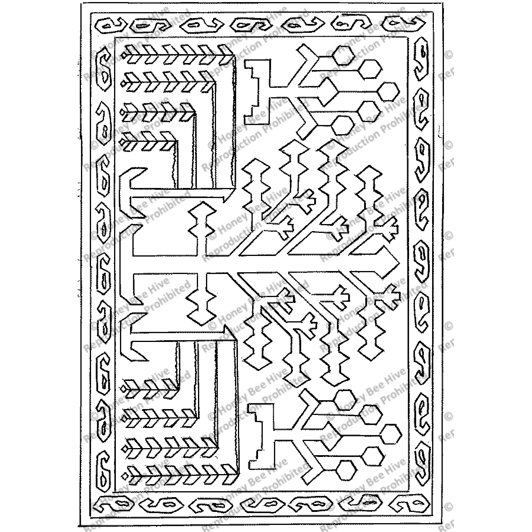 Baktyar Dozar, rug hooking pattern