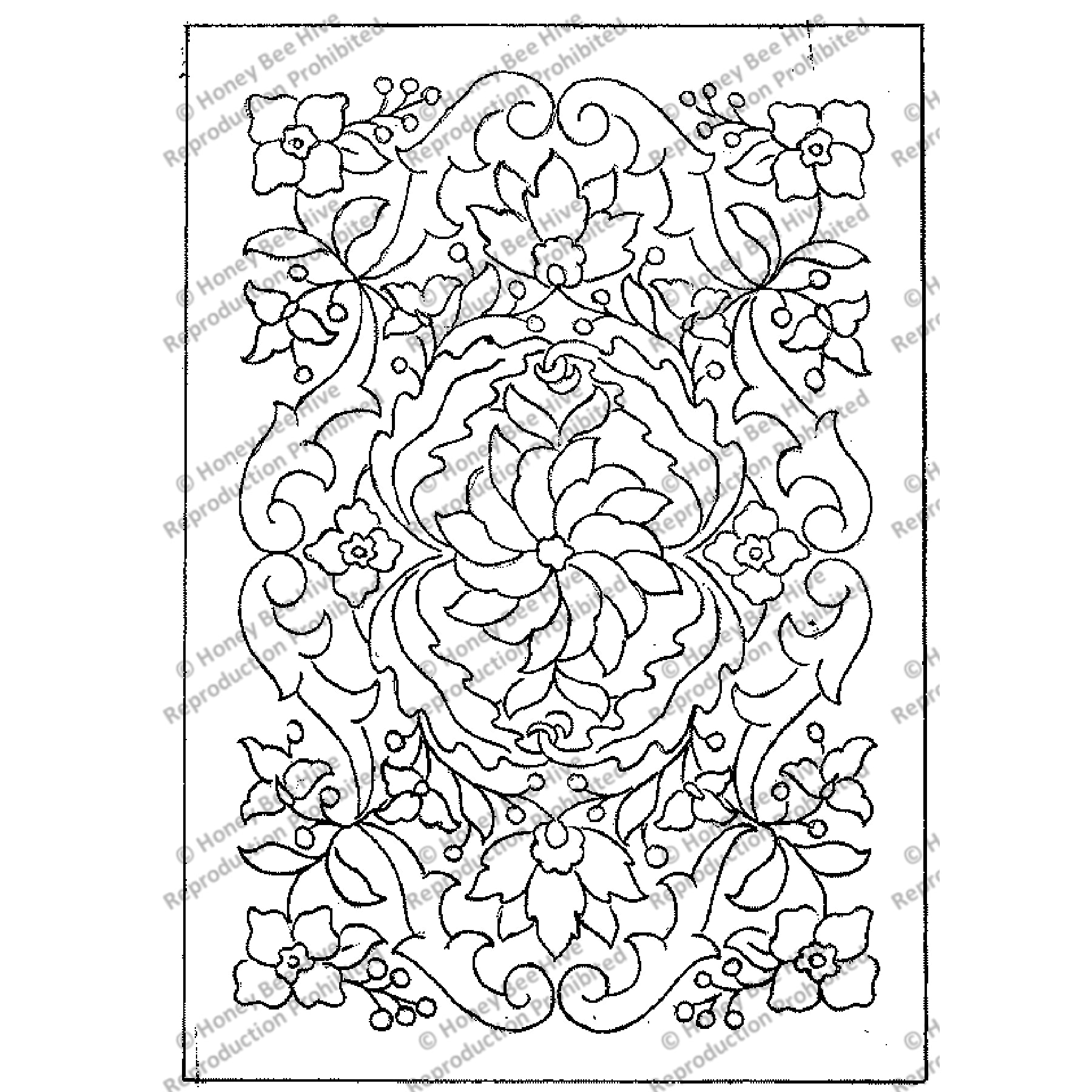 Gem Of Persia, rug hooking pattern