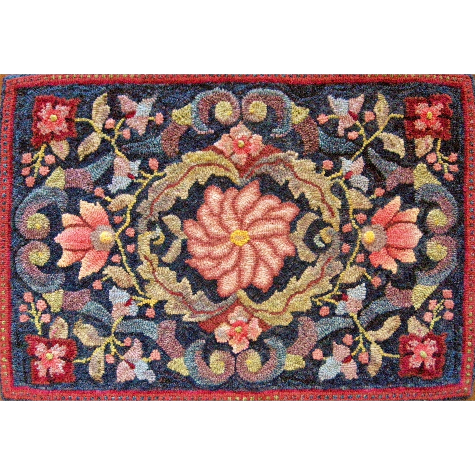 Gem Of Persia, rug hooked by Helen Mar Parkin