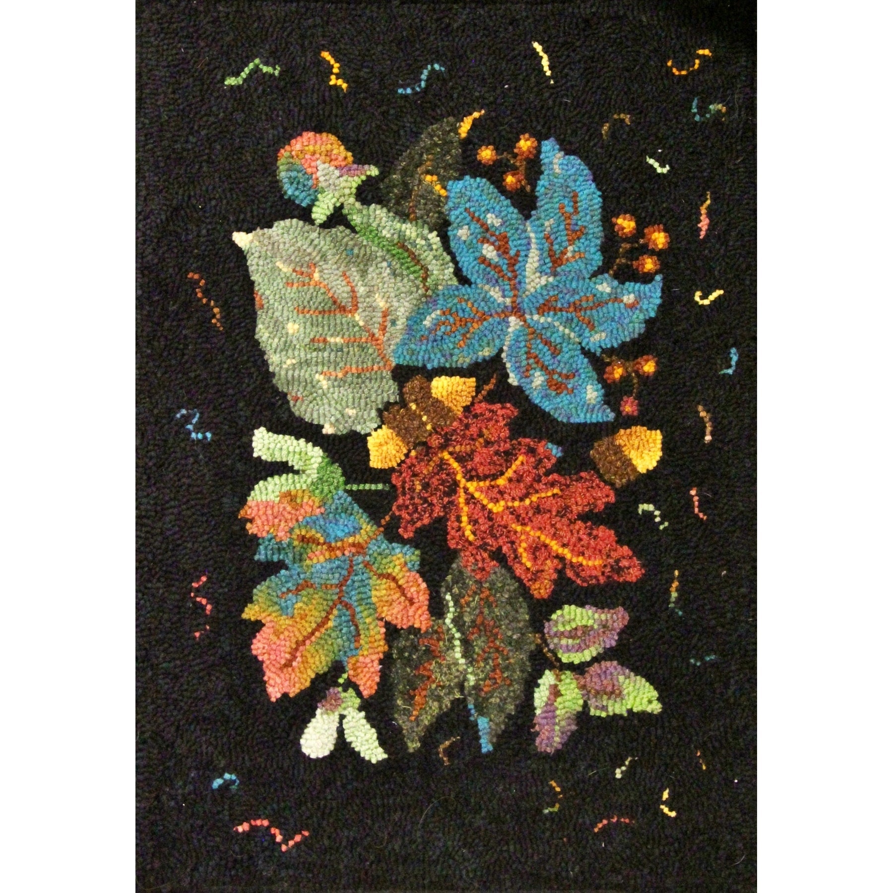 November, rug hooked by Janet Williams