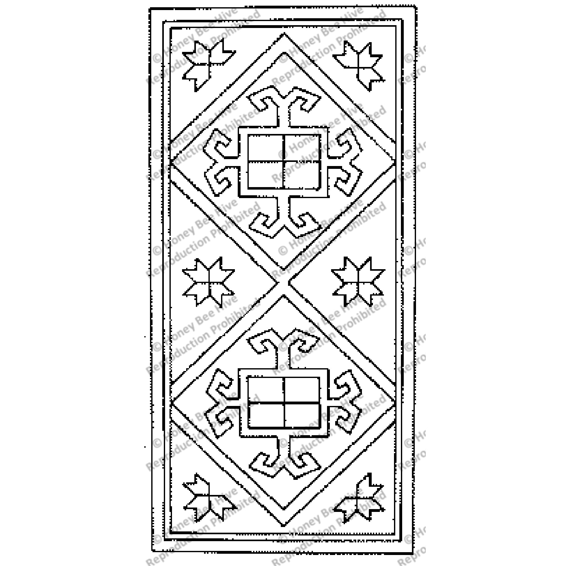 Kazak-Istan, rug hooking pattern