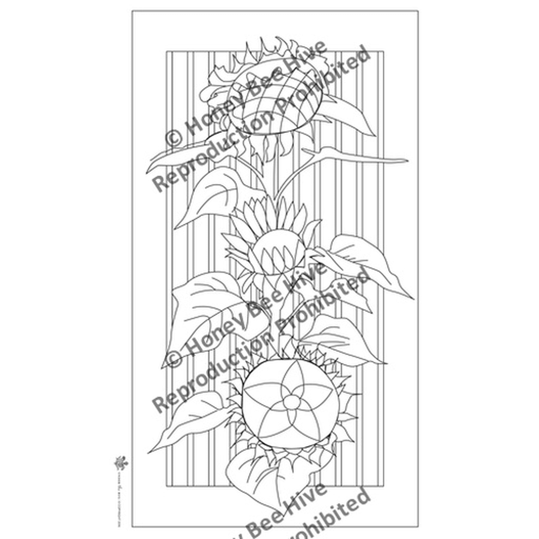 Sunflower Rug, rug hooking pattern